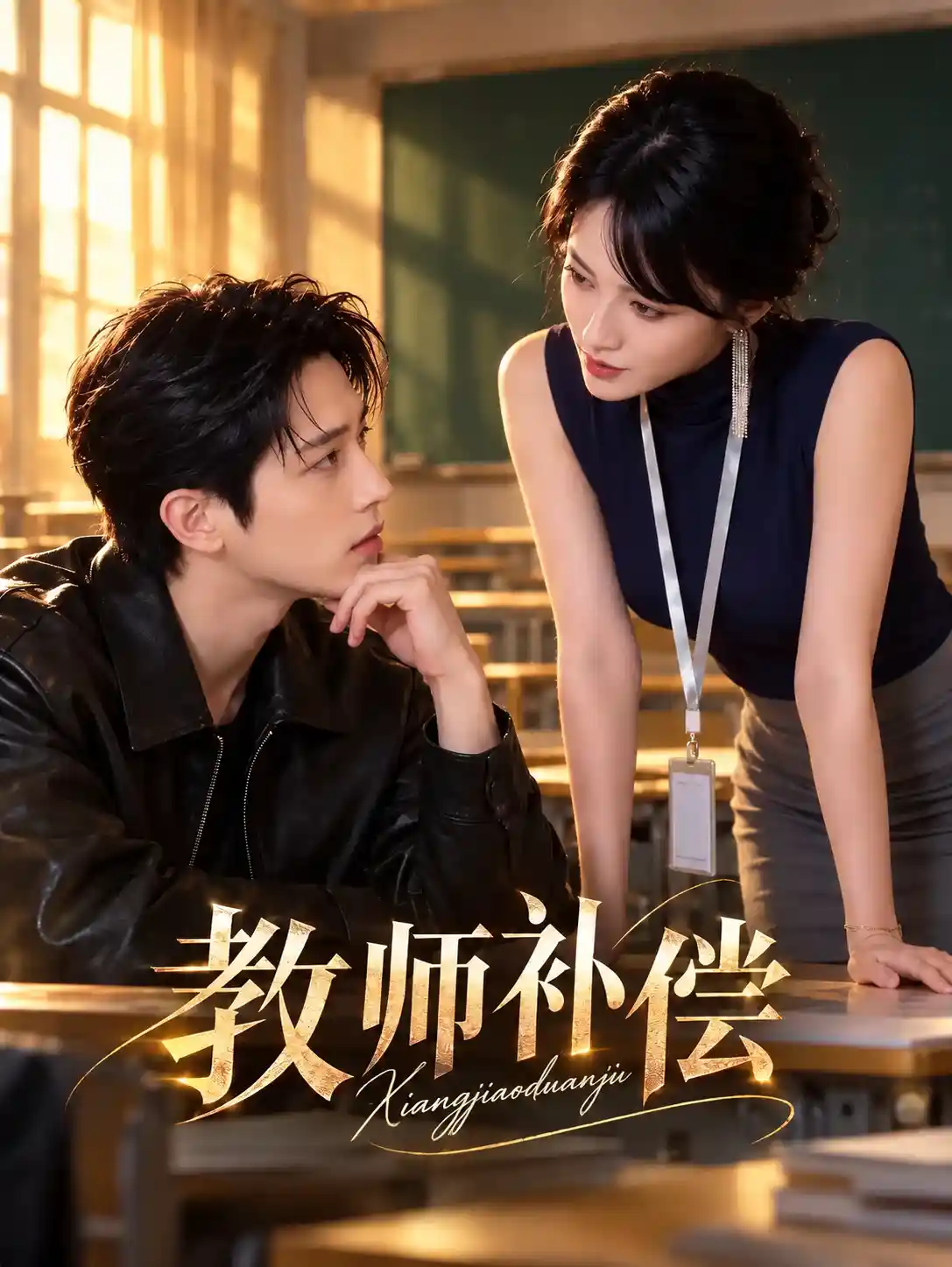 黄果短剧《教师补偿》剧情海报